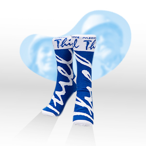 Ein Paar individuelle Socken.