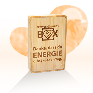 Eine individuelle Powerbank aus Holz.